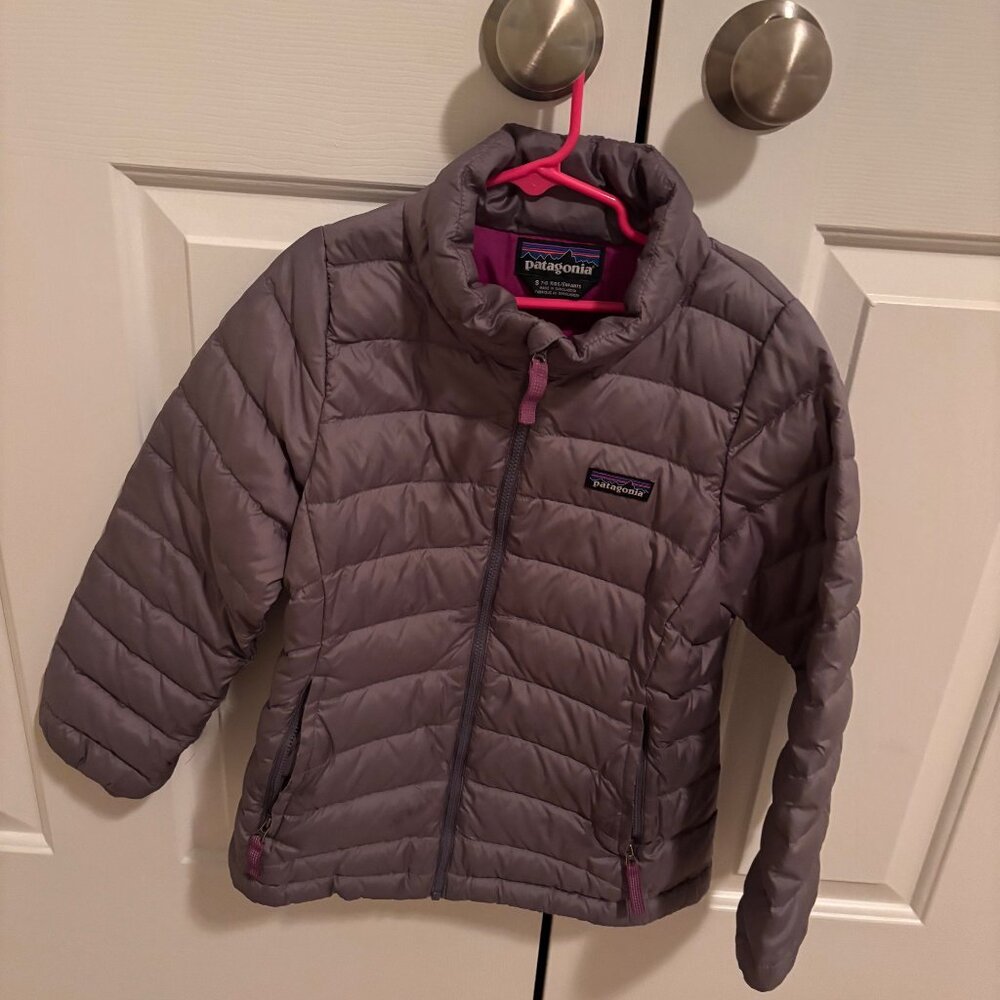 Patagonia Kids Down Sweater Jacket - Boys/Girls - Gray - Size 7-8